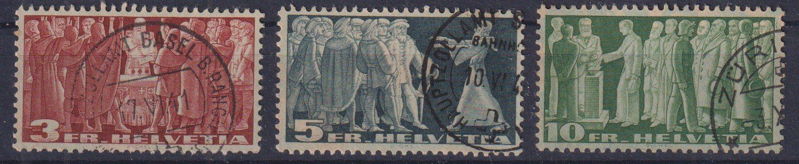 Tutti i francobolli: B36) Satz 216v- 218v,  SBK  180.-- – Usato da Claro venduto da Chanty7