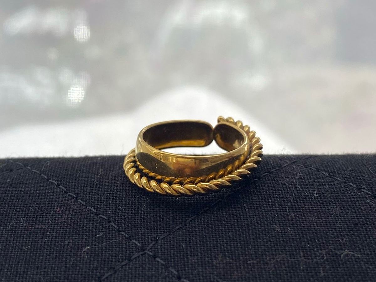 Bagues: 18KGP Edelstahl Ring Cordelette – Neuf (Voir description) à Givisiez par dor_xb9k 1