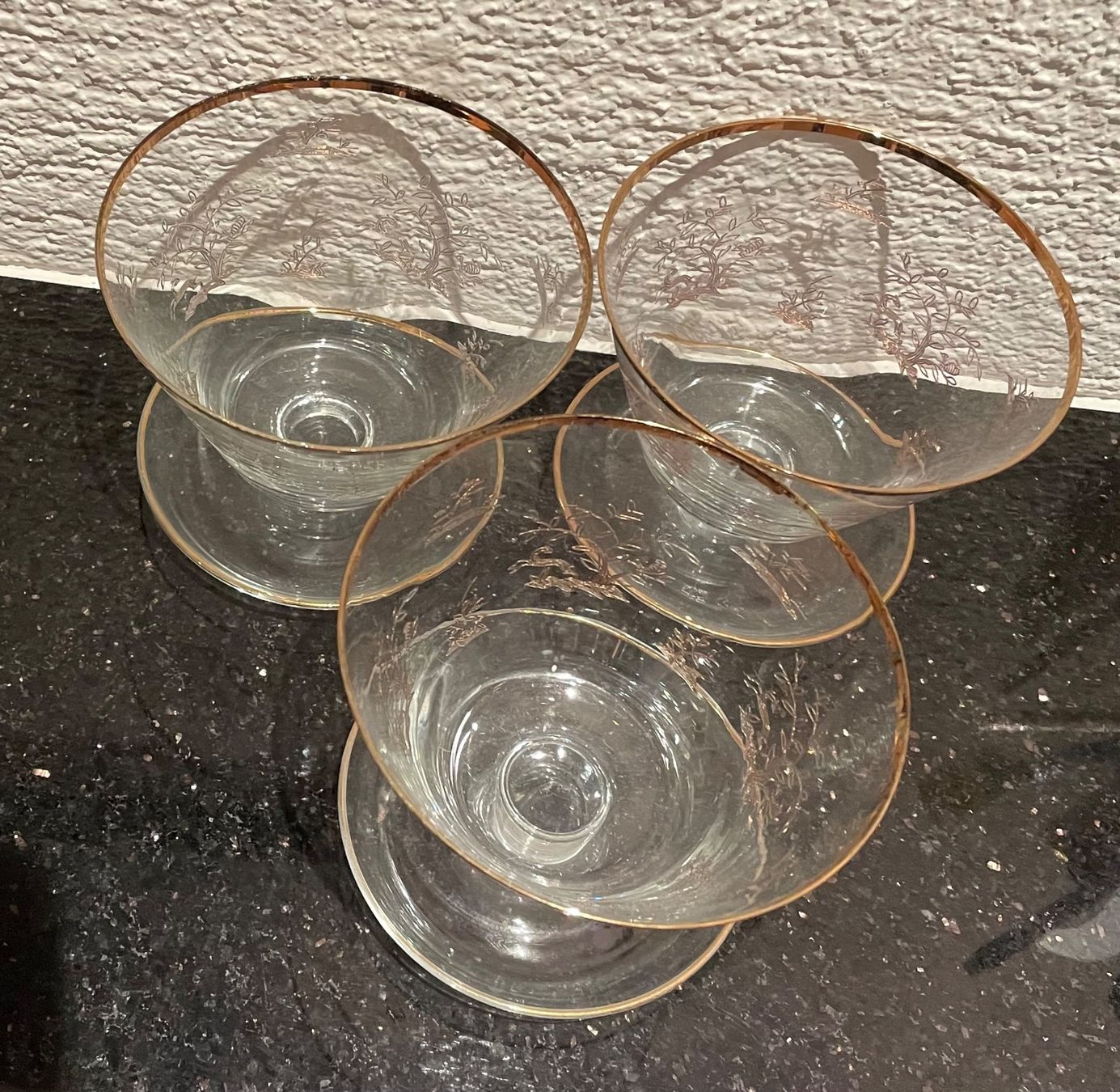 Bicchieri: 3 Vintage Dessertgläser – Usato da Niederweningen venduto da baghirac 3