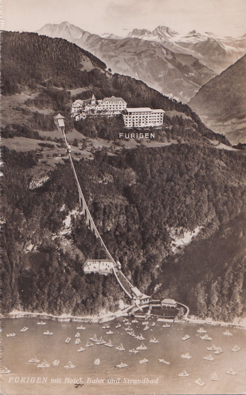 Ansichtskarten: Fürigen Hotel bahn und Strandbad – Gebraucht aus Cormoret von Pascalll2001