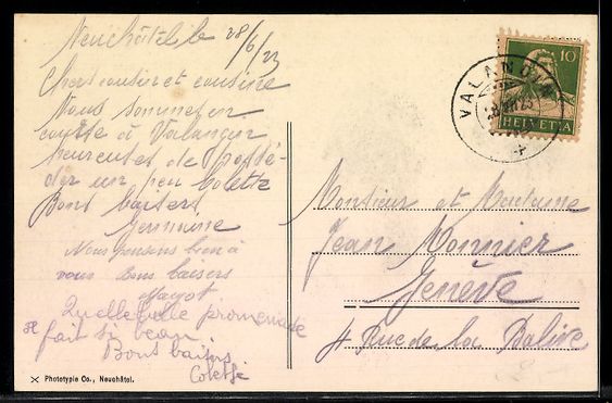 Cartoline postali: AK Valangin, Teilansicht mit Ruine – Usato da Berlin venduto da bartko-reher 1