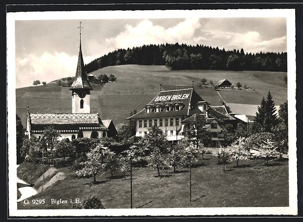 Cartoline postali: AK Biglen, Hotel Bären, 1955 – Usato da Berlin venduto da bartko-reher