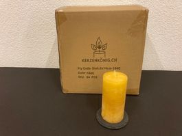 Kerzen 6,8 x 14 cm, Karton mit 24 Stk, Aktions-Preis, Honig