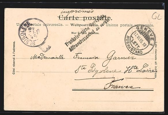 Cartoline postali: AK Glarus, Ortsansicht mit Glärnisch – Usato da Berlin venduto da bartko-reher 1