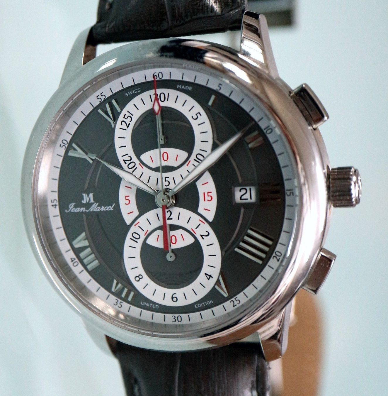 Orologi: Jean Marcel Automatik-Chronograph Vertical Limit Elipse – Usato da Bülach venduto da Uhrenwerkstatt