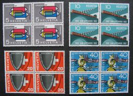 1957 Werbe- und Gedenkmarken Satz Vierer mit Bogenrand ESST