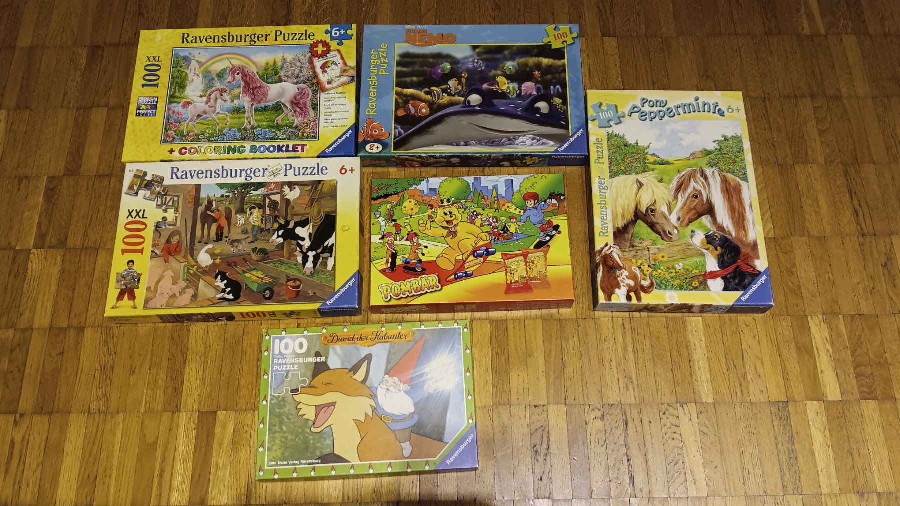 Ravensburger Puzzle: Lot Puzzles, 6 Einzelpuzzle, 100 Teile – Usato da Dietikon venduto da Rabia