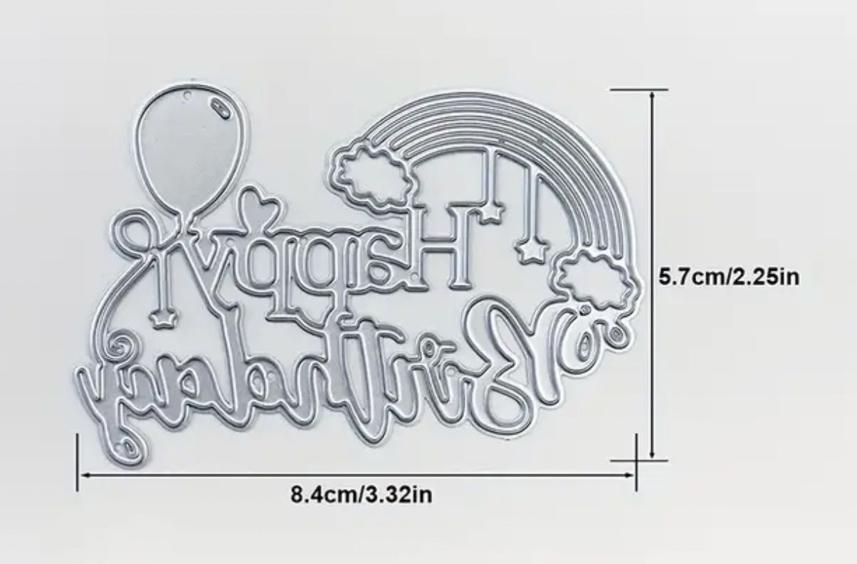 Sciablone: Stanzschablone Happy Birthday – Nuovo e nell'imballaggio originale da Frenkendorf venduto da jazzplatten 1