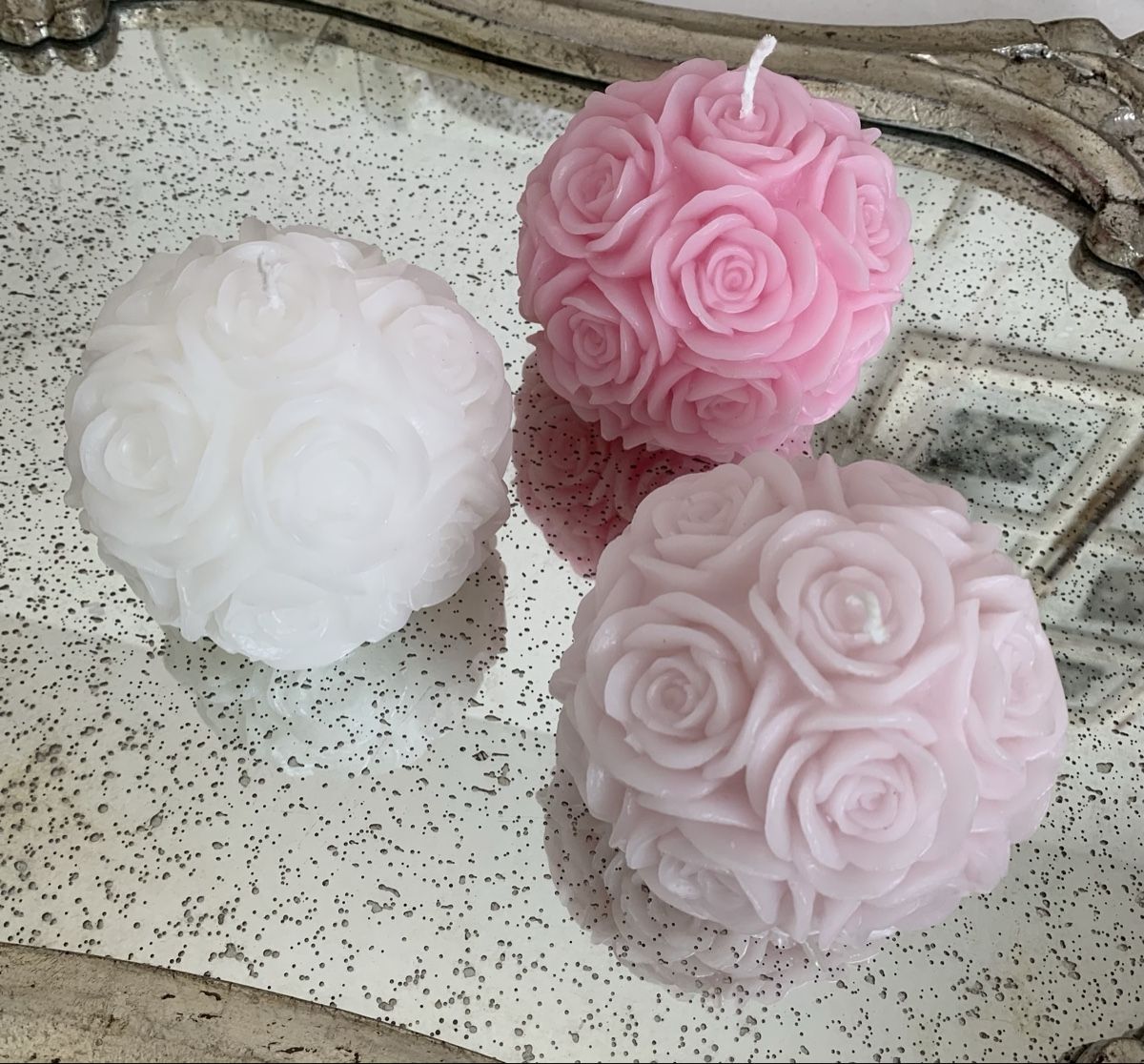 Candele: Rosenkerzen Hand gemacht im Set – Nuovo (secondo la descrizione) da Diepoldsau venduto da Luxusdeko 5