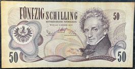 Originale 50 Schilling Banknote von 1970 - Rarität!