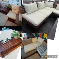 Ikea ÄPPLARÖ HOLZ Gartenlounge + Tisch