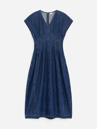 DENIM DRESS WITH PLEATS ARKET