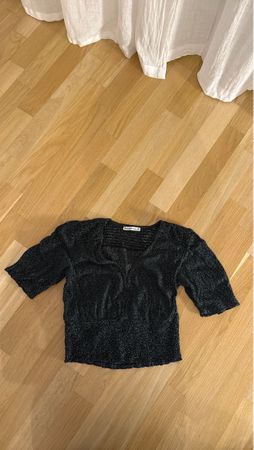 Abercrombie & Fitch Bluse, schwarz/weiss gepunktet, Grösse M