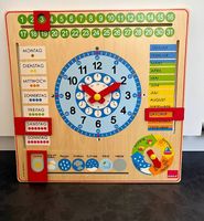 GOULA Kalenderuhr aus Holz  Lernuhr für Kinder