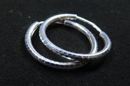 Silber 925 Creolen 20 mm / 2 mm