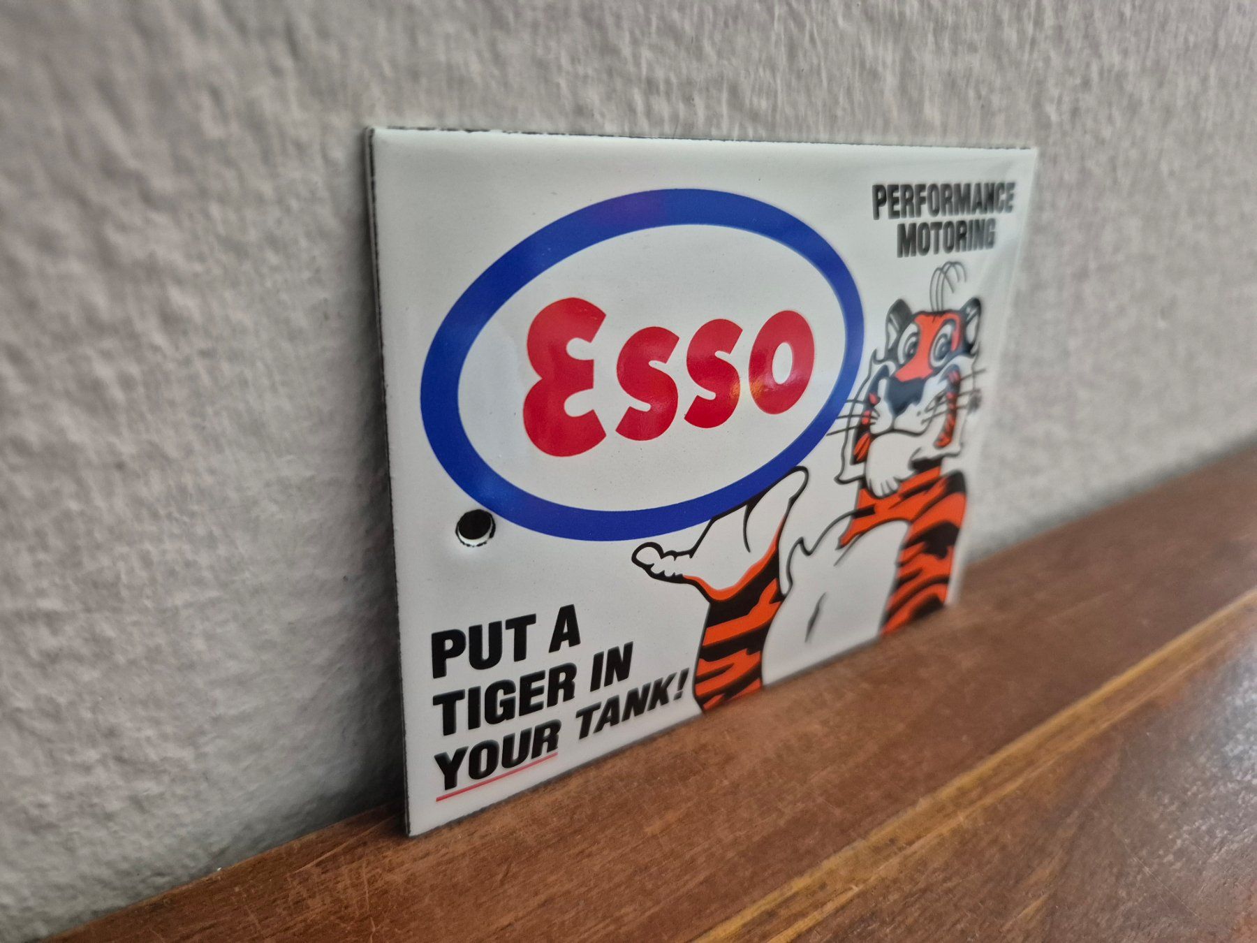 Esso Insegne: Emailschild Esso Tiger Tanksäule Garage Logo Emaille Schild – Nuovo (secondo la descrizione) da Schaffhausen venduto da pfanis09 4