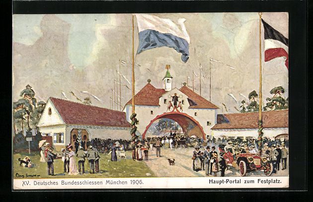 Cancelleria postale: München, XV. Deutsches Bundesschiessen  – Usato da Berlin venduto da bartko-reher
