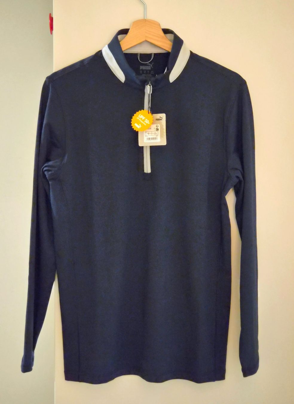 Puma Maglioni & Felpe: Dunkelblaues PUMA Langarm-Golfshirt – Nuovo e nell'imballaggio originale da Zürich venduto da New_username