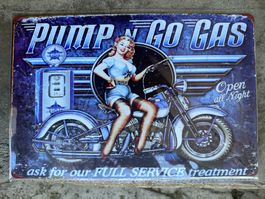 Pump go gas harley pin up tanksäule classic