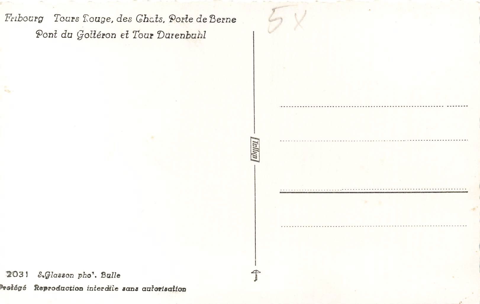 Cartoline postali: Fribourg – Usato da Biasca venduto da Blenio71 1