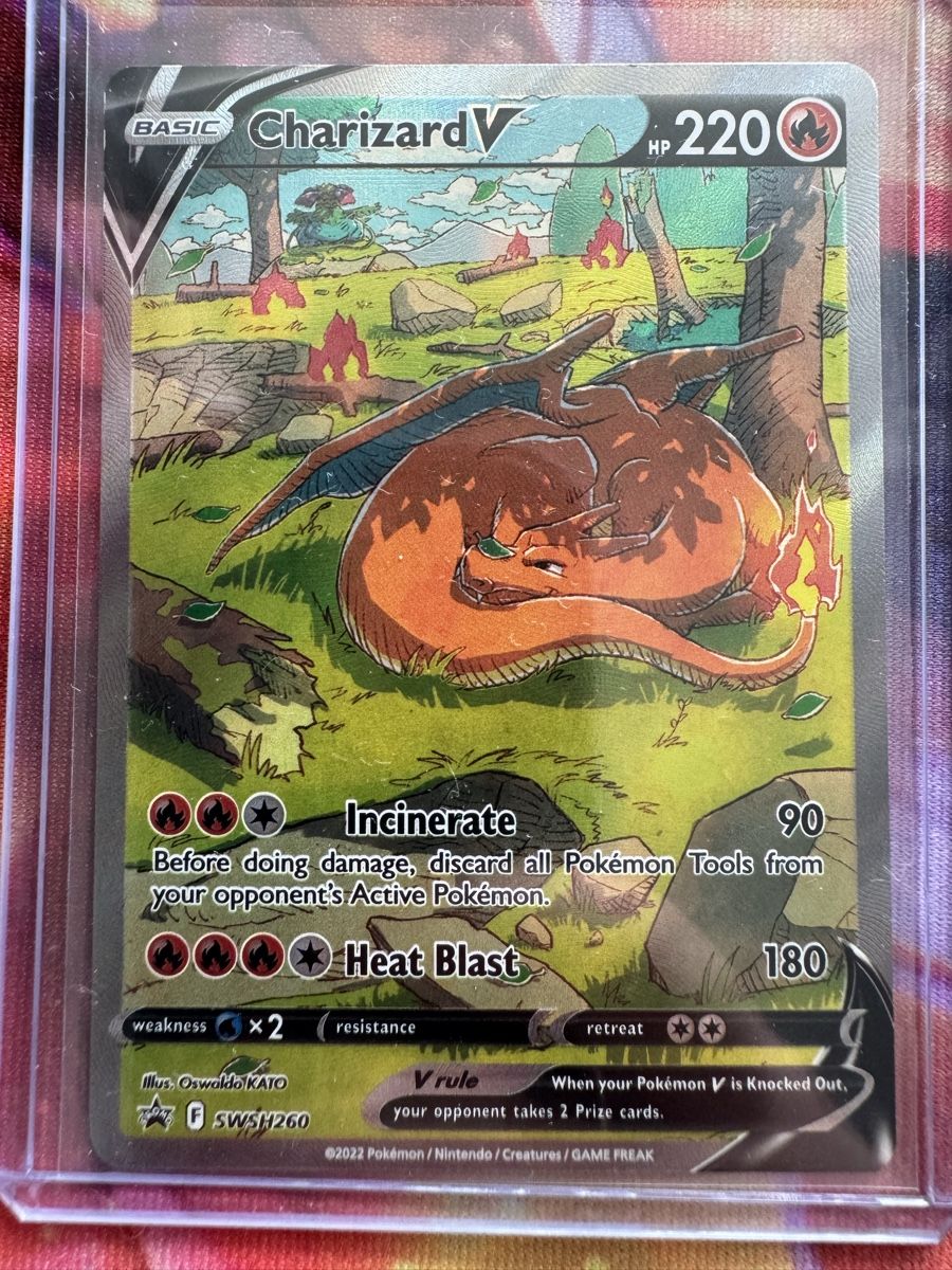Pokémon Sammelbilder & Trading cards: Charizard V SWSH260 Pokémon promo – Gebraucht aus Altendorf von fivep