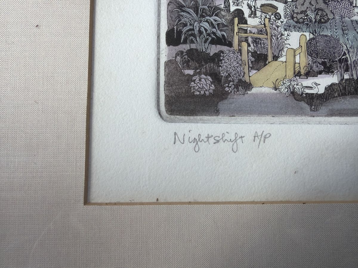 Grafica & Litografie: Original Grafik von Graham Clarke, "Nightshift A/P" – Usato da Winterthur venduto da silen 4