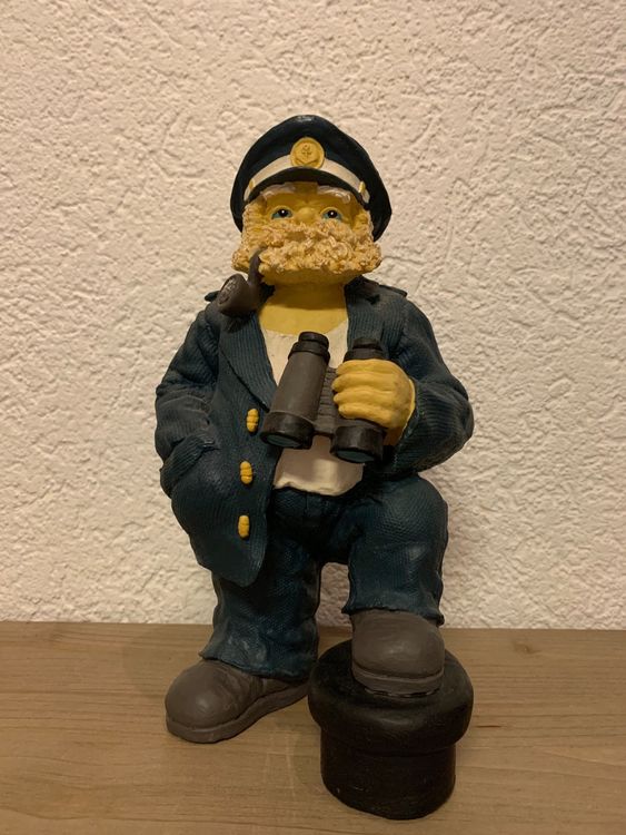 Boland Kapitän Mütze Jonah - Weiß-Schwarz Mit Gold Verzierungen Für Kostüm