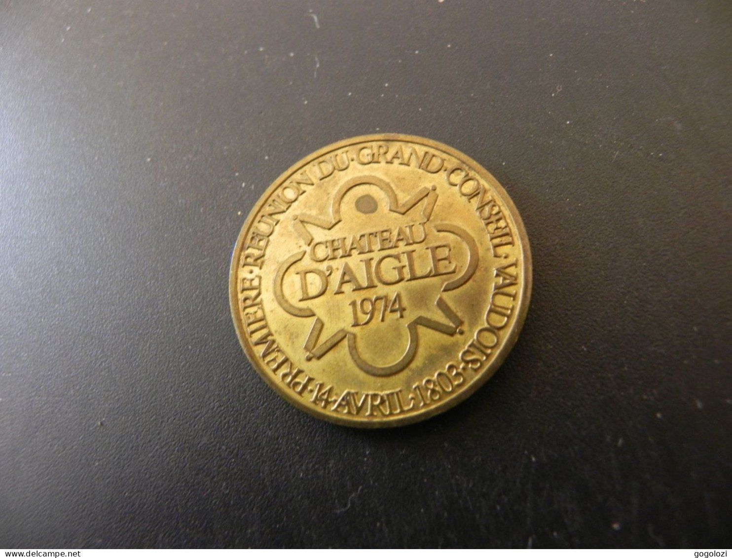 Medaglie: Jeton Vaud Château de Aigle 1974 – Usato da Biel/Bienne venduto da Gogolozi 1