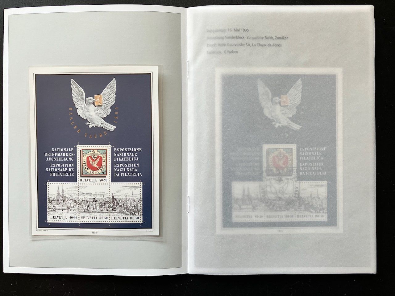 Alle Briefmarken: Basler Taube Souvenir 1995 – Gebraucht aus Nesslau von andi_hon 2