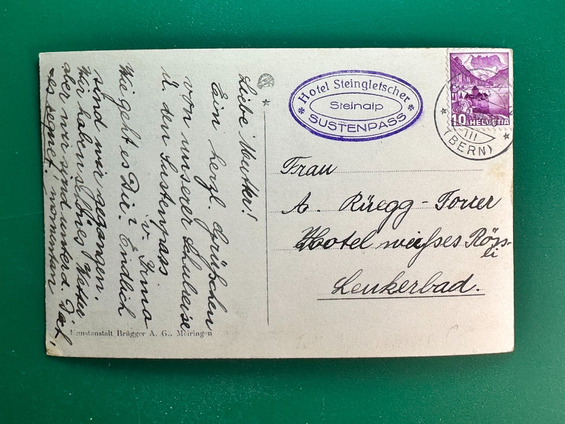 Cartoline postali: Steingletscher mit Fünffingerstöcken – Usato da Steg VS venduto da danwer74 1