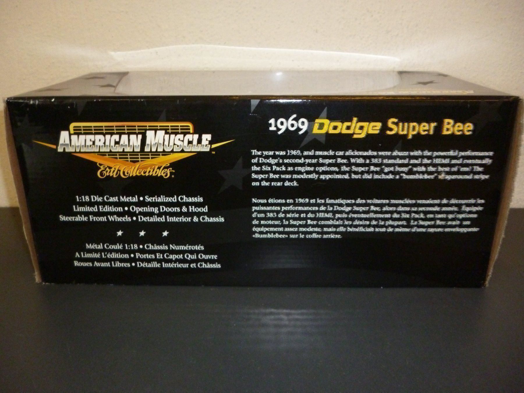 Dodge Modellautos: Dodge Superbee 1969 440 Six-Pack 1:18 – Neu und originalverpackt aus Niederwil SG von Kaicorner03 2