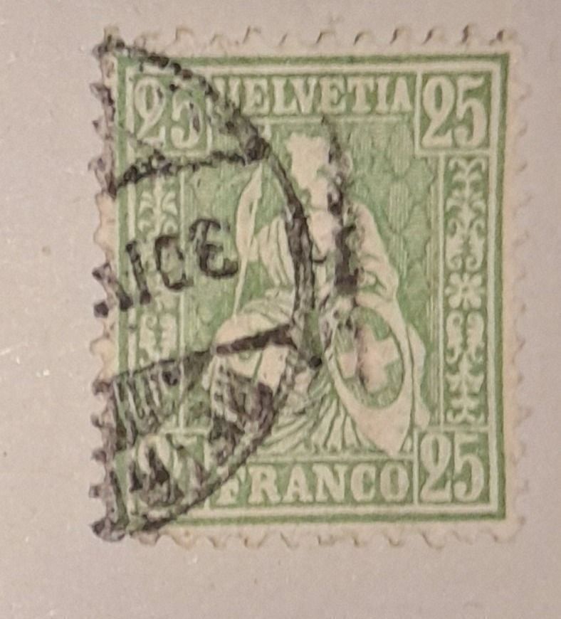 Tutti i francobolli: Sitzende Helvetia mit Faserpapier – Usato da Balgach venduto da SIMEON27