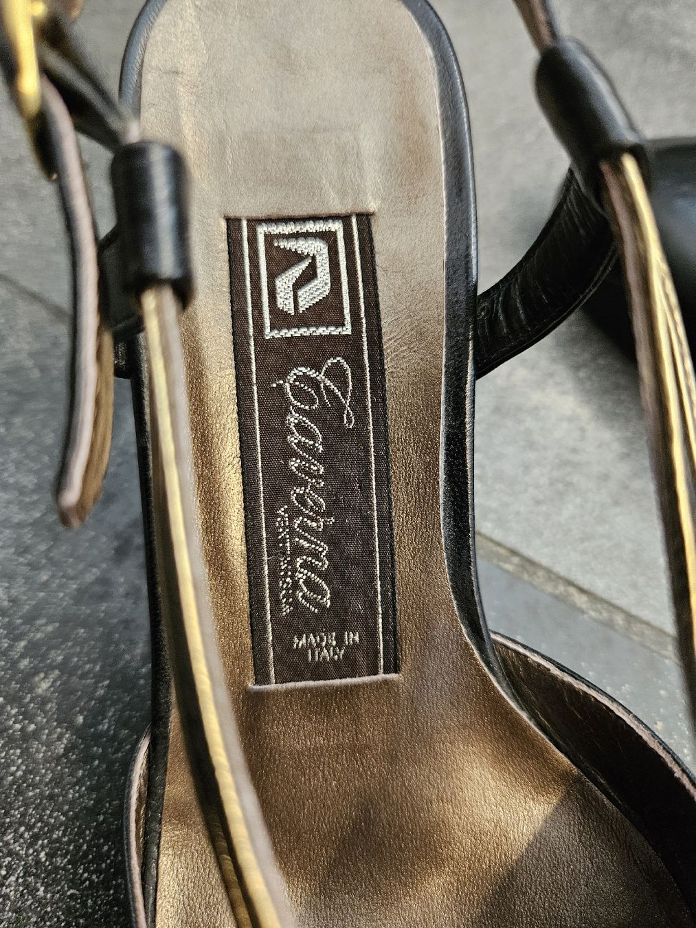 Scarpe da donna: Slingpumps Leder Gr. 36 Schwarz Gold – Nuovo (secondo la descrizione) da Ormalingen venduto da nomolnoi 4