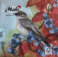 Serviette bird on blackthorn (t334) 2Stk