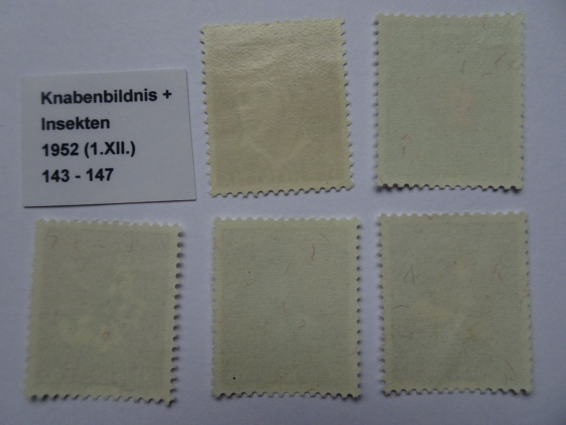 Alle Briefmarken: PJ 1952** – Neu (gemäss Beschreibung) aus Aadorf von Chnorli-Furz 1