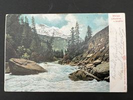 Postkarte Litho Weisse Lütschine/Jungfrau 1904 (P14)