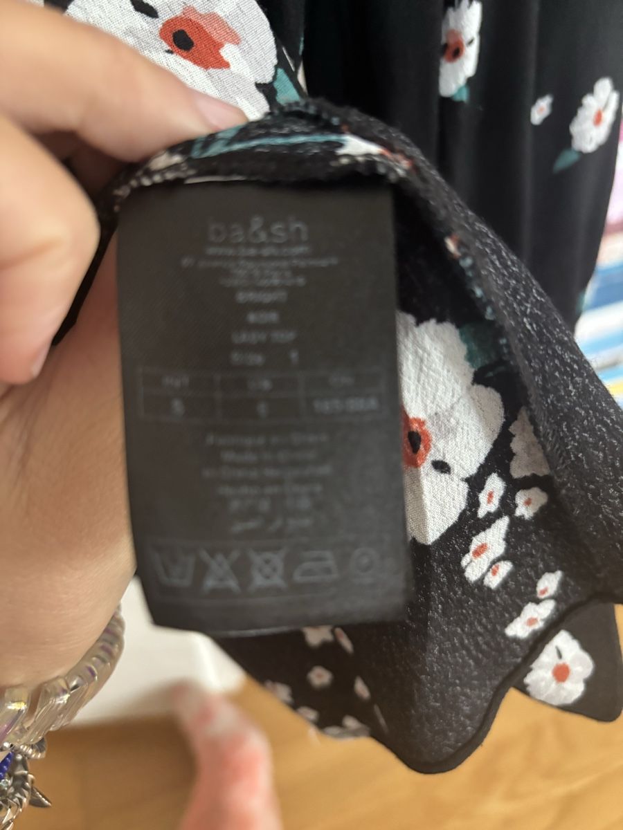 Ba&Sh Camicette: Camicia ba&sh nera floreale, taglia 1 – Usato da Zürich venduto da SilviaP03 3