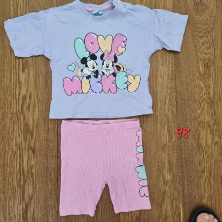 Mädchen Set T-Shirt Kurzarm hose Grösse 98 Disney Mickey