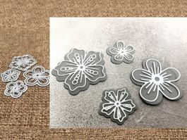 Stanzschablone Nr.193, Blumen 4er Set (Sizzix geeignet)