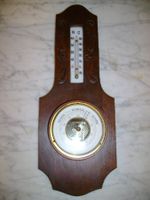 antiker Barometer und Thermometer Massiv