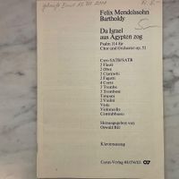 Felix Mendelssohn Bartholdy «Da Israel aus Ägypten zog»Carus
