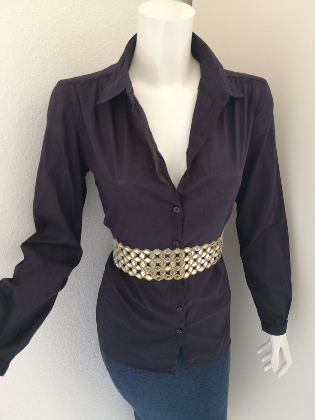 Mango Camicette: 🤩MANGO BAUMWOLL-BLUSE VIOLET MIT NÄHTE – Nuovo (secondo la descrizione) da Olten venduto da Naja-Twins-Twins 4