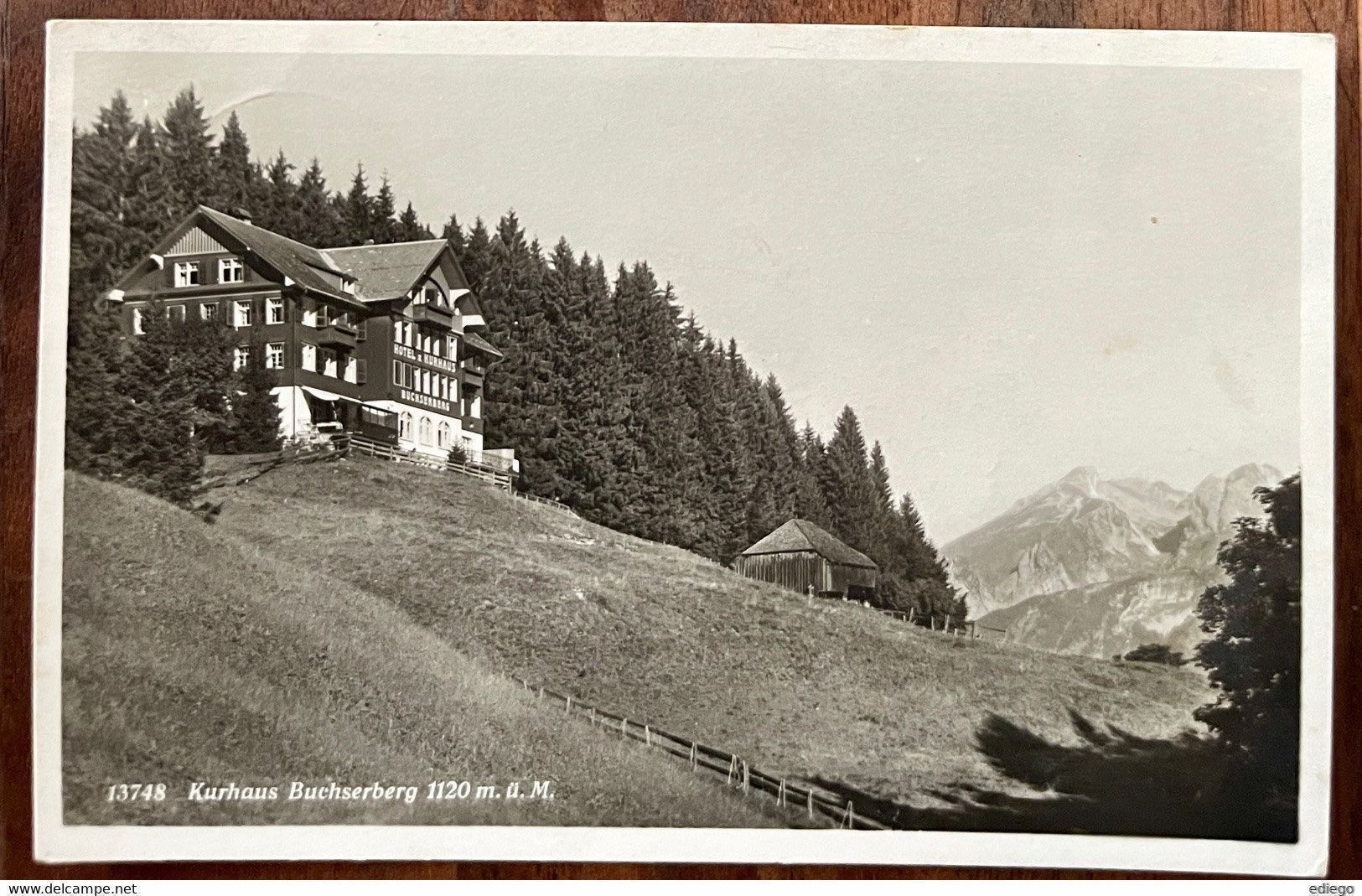 Cartoline postali: AK BUCHS: KURHAUS BUCHSERBERG 1934 – Usato da Lutry venduto da Ediego