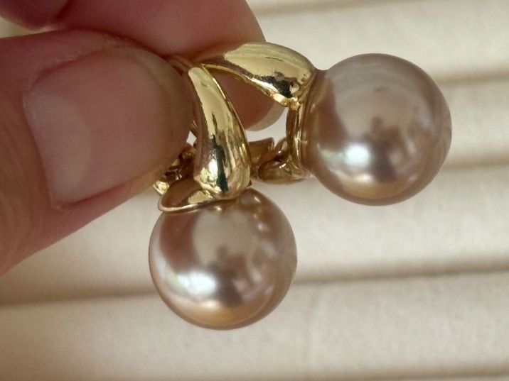 Orecchini pendenti & Orecchini a lobo: Luxus Elegante Ohrstecker  Kunstperlen Farbe: Gold – Nuovo (secondo la descrizione) da Biel-Bienne venduto da Roserosse13 5