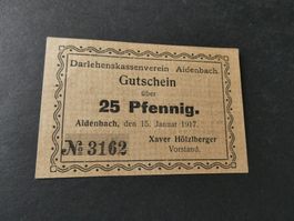 Dt. Reich, Aidenbach,  Notgeldschein