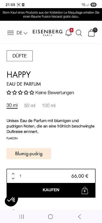 Parfum & Eau de Toilette: HAPPY von Eisenberg – Neu und originalverpackt aus Uerkheim von Pod23 2