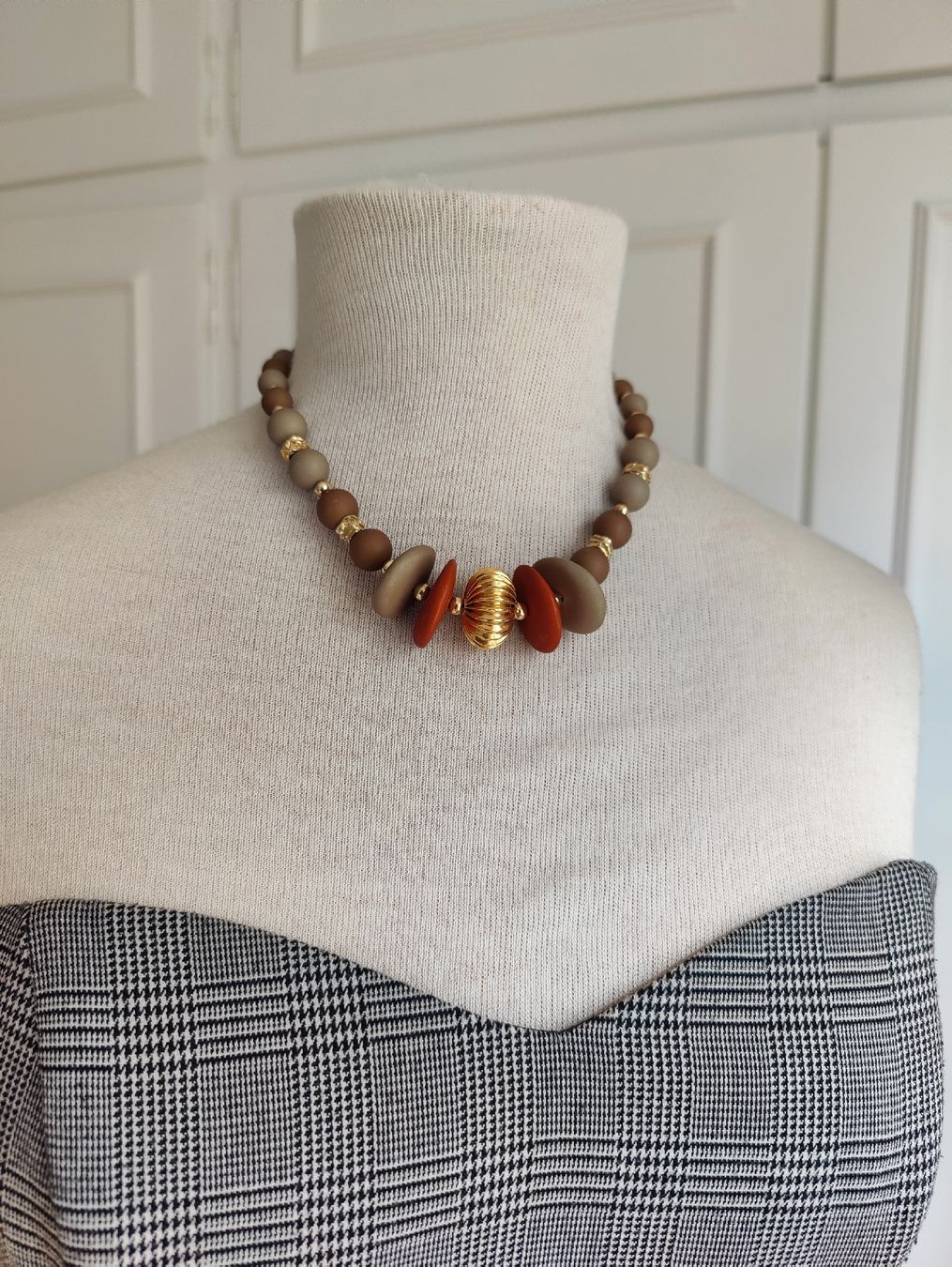 Catenine: Vintage Beaded Statement Necklace Multicolour – Usato da La Tour-de-Peilz venduto da dAutrefois 4
