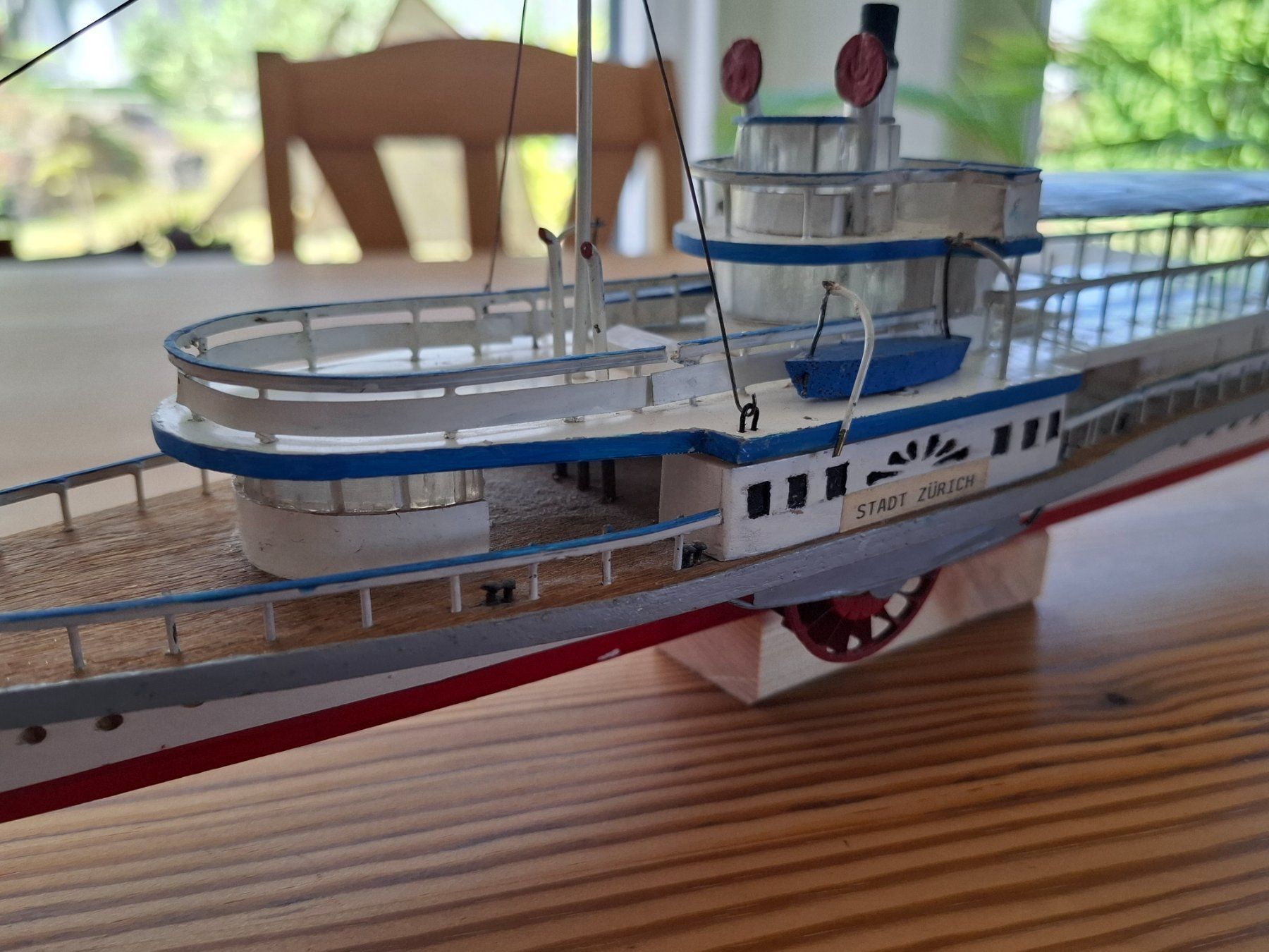 Kit di modellismo & Modellini statici: Raddampfer Dampfschiff Stadt Zürich StandmodellSchiffsmodell – Usato da Chabrey venduto da fluvius 5