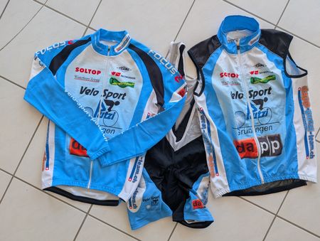 Velotrikot - Trikot Hose Weste im Set - Gr. S