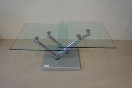 Moderner Couchtisch Glasplatte Design Verschiebbar (H077)